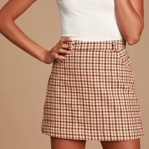 Wool Plaid Lulu’s Mini Skirt